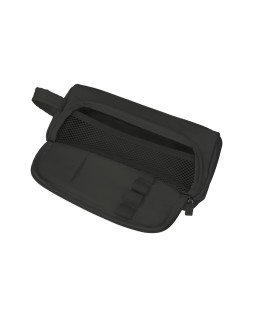 Estuche portatodo liderpapel minibag 2 cremalleras con bolsillo interior negro 210 x 210x100x70 mm