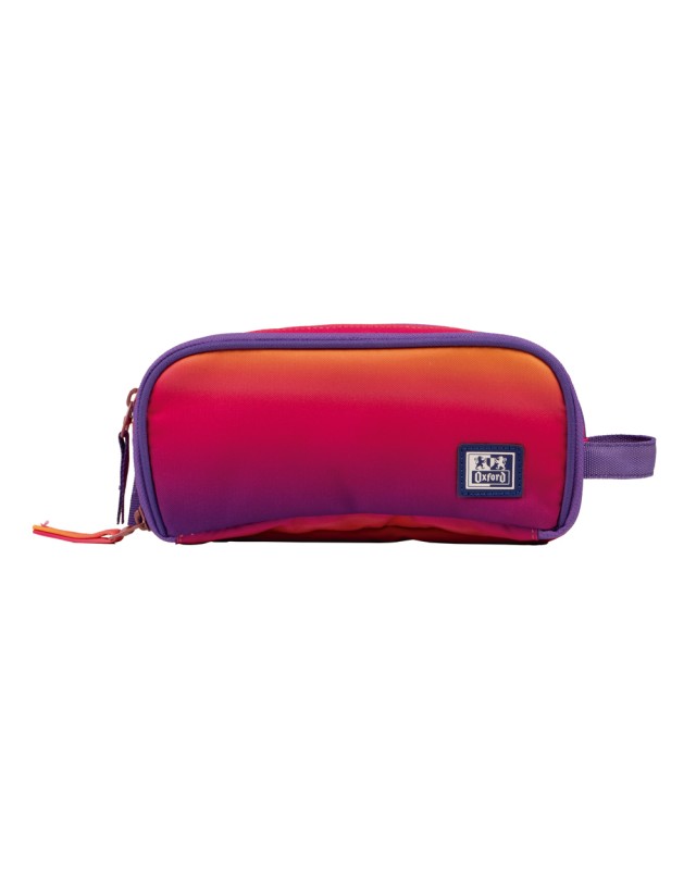 Estuche portatodo oxford kangoo gradient sunset tres cremalleras 80x100x220 mm