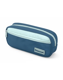 Estuche portatodo liderpapel duo 2 cremalleras con bolsillo frontal 220x90x50 mm