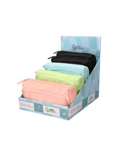 Estuche portatodo liderpapel minibag 2 cremalleras con bolsillo interior 210x100x70 mm