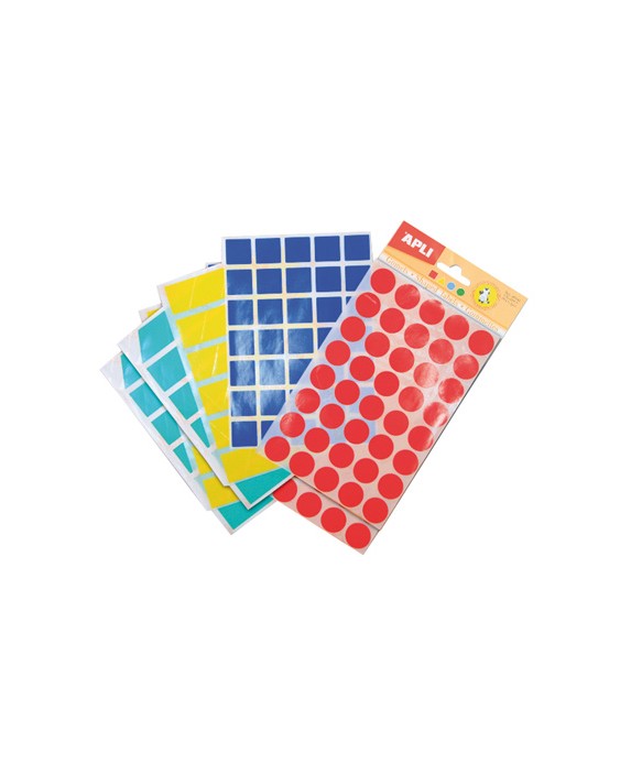 Gomets figuras geometricas 994 bolsa con 12 hojas