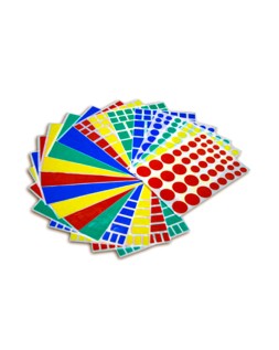 Gomets figuras geometricas 994 bolsa con 12 hojas