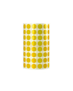 Gomets liderpapel autoadhesivo circulos 10,5 mm amarillo rollo de 6000 unidades en caja de carton