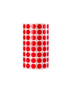 Gomets liderpapel autoadhesivo circulos 10,5 mm rojo rollo de 6000 unidades en caja de carton