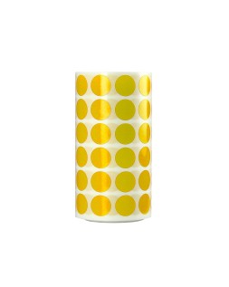 Gomets liderpapel autoadhesivo circulos 15 mm amarillo rollo de 2500 unidades en caja de carton