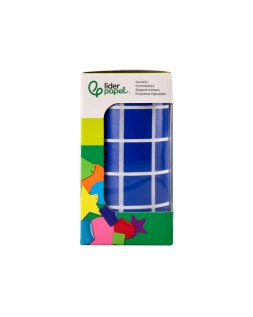 Gomets liderpapel autoadhesivo cuadrado 20x20 mm azul rollo de 2000 unidades en caja de carton
