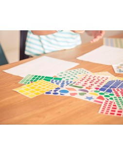 Gomets liderpapel autoadhesivo cuadrado 20x20 mm azul rollo de 2000 unidades en caja de carton