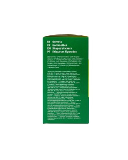 Gomets liderpapel autoadhesivo redondo abecedario 20 mm colores surtidos rollo de 1000 unidades en caja de carton