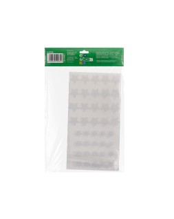 Gomets liderpapel autoadhesivo estrellas plateadas surtidas bolsa de 5 hojas con 200 unidades