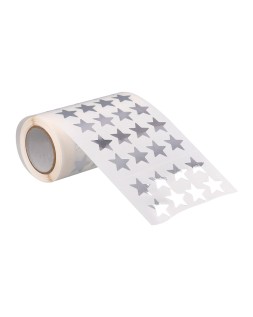 Gomets liderpapel autoadhesivo estrellas plateadas 20 mm 1500 unidades en caja de carton