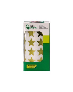 Gomets liderpapel autoadhesivo estrellas doradas 20 mm 1500 unidades en caja de carton