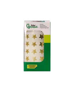 Gomets liderpapel autoadhesivo estrellas doradas surtidas 2500 unidades en caja de carton