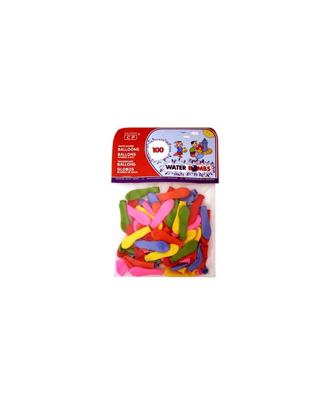 Globo 100% latex biodegradable de agua bolsa de 100 unidades colores surtidos