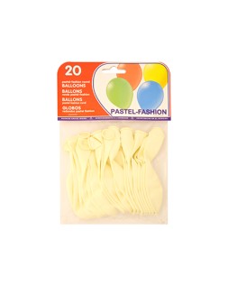 Globo 100% latex biodegradable blanco bolsa de 20 unidades