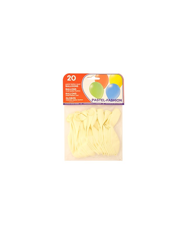 Globo 100% latex biodegradable blanco bolsa de 20 unidades