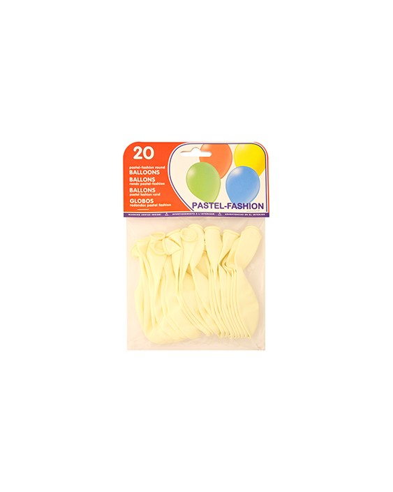 Globo 100% latex biodegradable blanco bolsa de 20 unidades