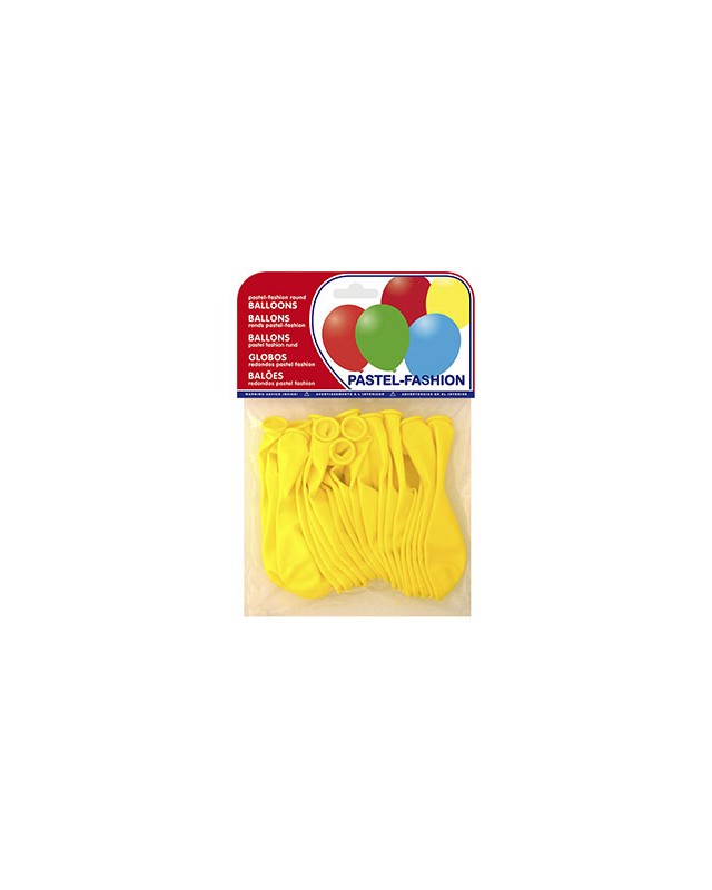 Globo 100% latex biodegradable pastel amarillo bolsa de 20 unidades