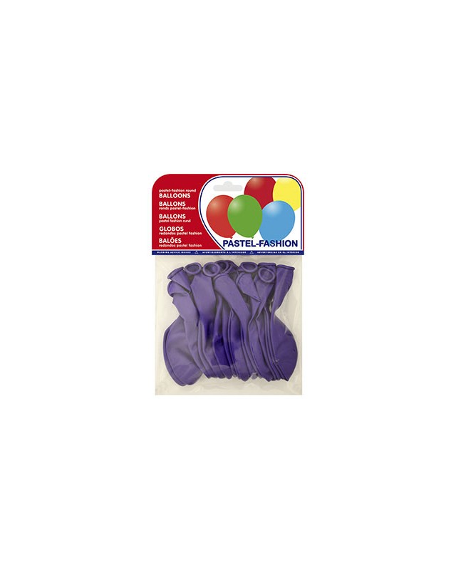 Globo 100% latex biodegradable pastel lila bolsa de 20 unidades