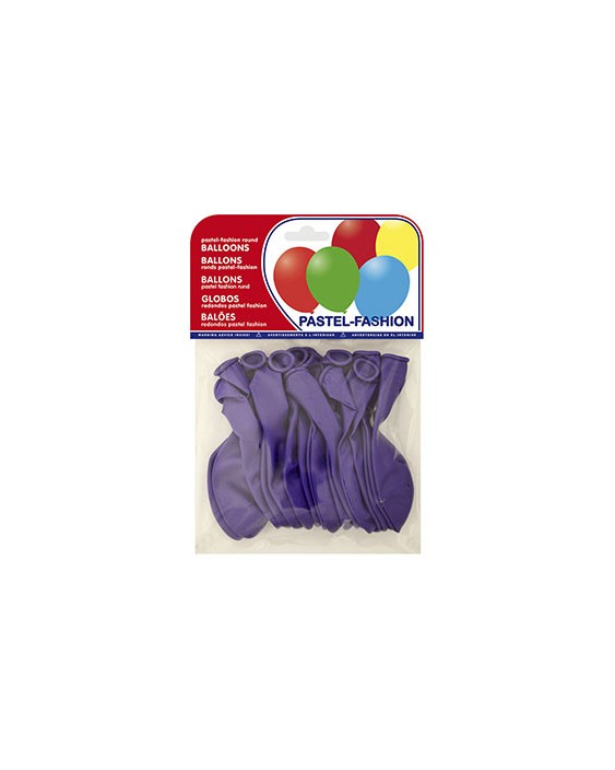 Globo 100% latex biodegradable pastel lila bolsa de 20 unidades