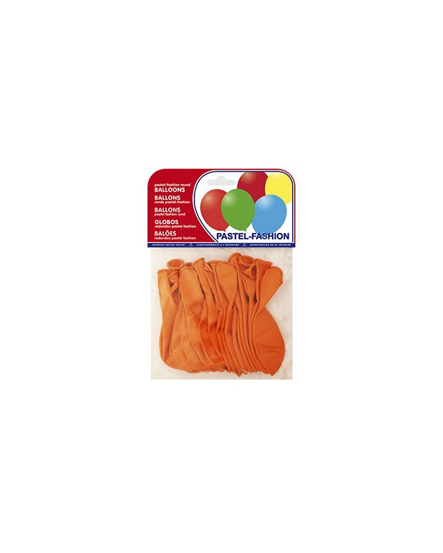 Globo 100% latex biodegradable pastel naranja bolsa de 20 unidades
