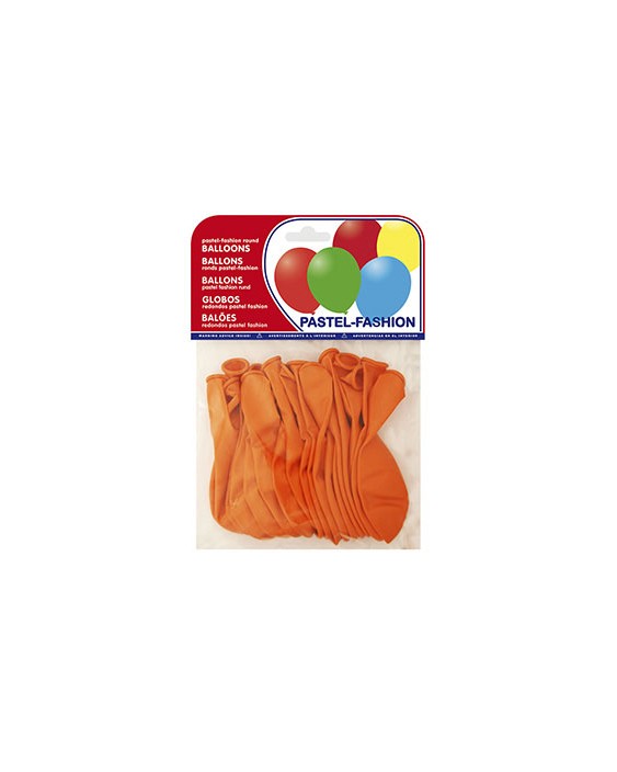 Globo 100% latex biodegradable pastel naranja bolsa de 20 unidades