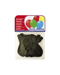 Globo 100% latex biodegradable pastel negro bolsa de 20 unidades