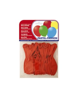 Globo 100% latex biodegradable pastel rojo bolsa de 20 unidades