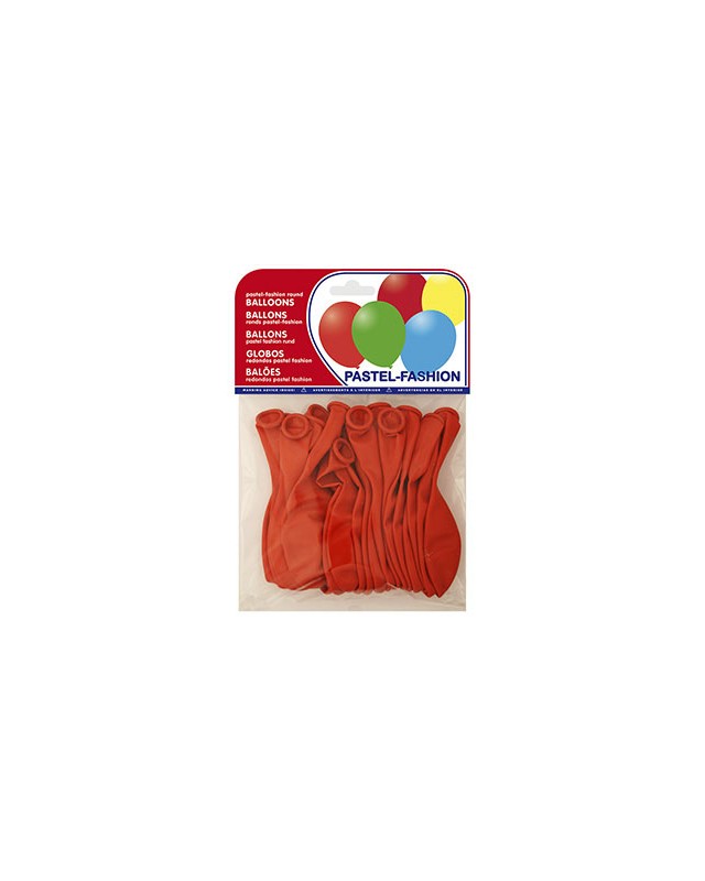 Globo 100% latex biodegradable pastel rojo bolsa de 20 unidades