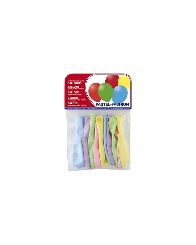 Globo 100% latex biodegradable pastel claro bolsa de 10 unidades colores surtidos