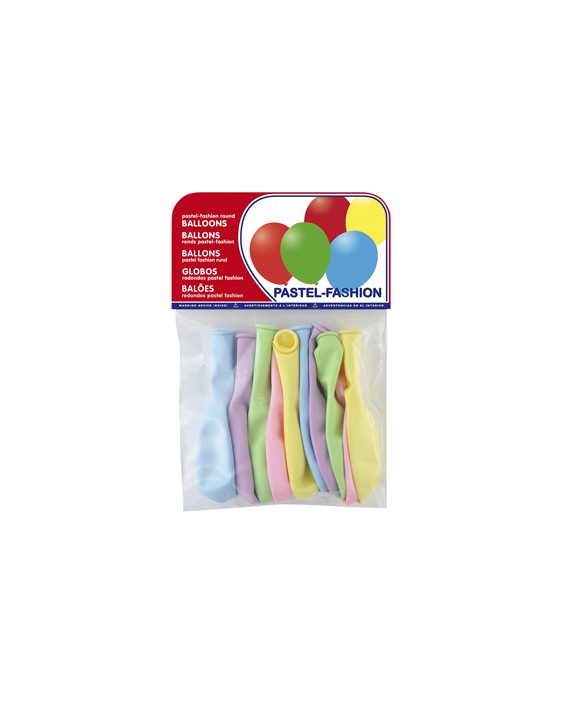 Globo 100% latex biodegradable pastel claro bolsa de 10 unidades colores surtidos