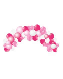 Globo 100% latex biodegradable guinarlda arco baby pink 55 unidades colores pastel