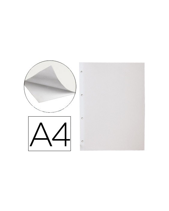 Hoja album de fotos liderpapel din a4 autoadhesiva blanca