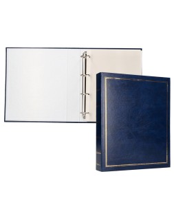 Album de fotos liderpapel anillas serie classic con 20 hojas autoadhesivas color azul