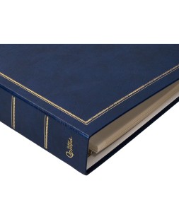 Album de fotos liderpapel anillas serie classic con 20 hojas autoadhesivas color azul