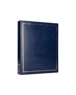 Album de fotos liderpapel anillas serie classic con 20 hojas autoadhesivas color azul