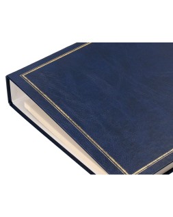 Album de fotos liderpapel anillas serie classic con 20 hojas autoadhesivas color azul