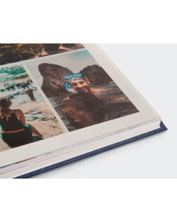 Album de fotos liderpapel anillas serie classic con 20 hojas autoadhesivas color azul