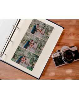 Album de fotos liderpapel anillas serie classic con 20 hojas autoadhesivas color azul