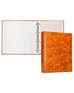 Album de fotos liderpapel anillas serie classic con 20 hojas autoadhesivas color marron