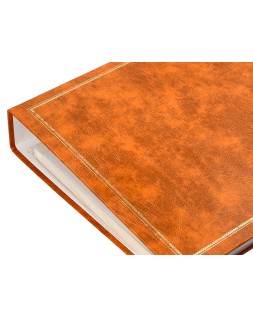 Album de fotos liderpapel anillas serie classic con 20 hojas autoadhesivas color marron