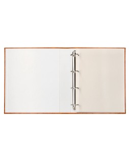 Album de fotos liderpapel anillas serie classic con 20 hojas autoadhesivas color marron