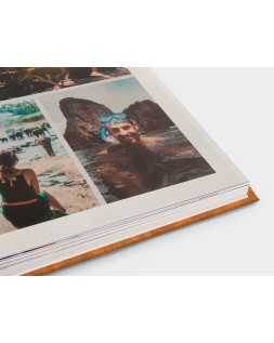 Album de fotos liderpapel anillas serie classic con 20 hojas autoadhesivas color marron