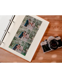 Album de fotos liderpapel anillas serie classic con 20 hojas autoadhesivas color marron