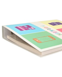 Album de fotos liderpapel anillas con 20 hojas autoadhesivas