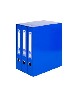 Modulo liderpapel 3 archivadores folio 2 anillas mixtas 40mm azul