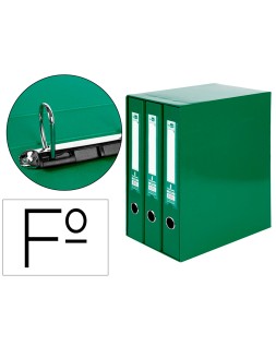 Modulo liderpapel 3 archivadores folio 2 anillas mixtas 40mm verde