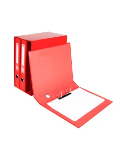 Modulo liderpapel 3 archivadores folio 2 anillas mixtas 40mm rojo