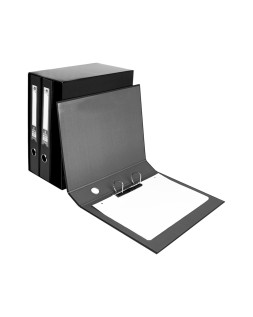 Modulo liderpapel 3 archivadores folio 2 anillas mixtas 40mm negro