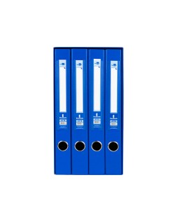 Modulo liderpapel 4 archivadores folio 2 anillas mixtas 25mm azul