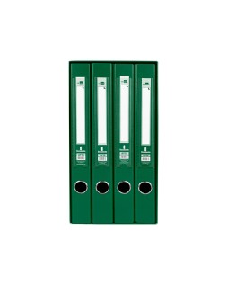 Modulo liderpapel 4 archivadores folio 2 anillas mixtas 25mm verde